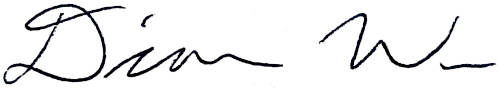 Signature of Diana Wu